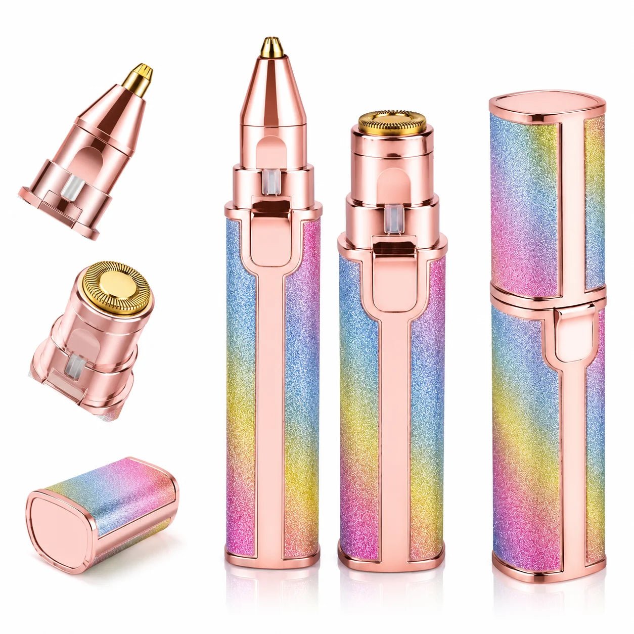Rechargeable 2-in-1 Eyebrow Trimmer & Facial Shaver - Painless Hair Remover for Women - Original Quality