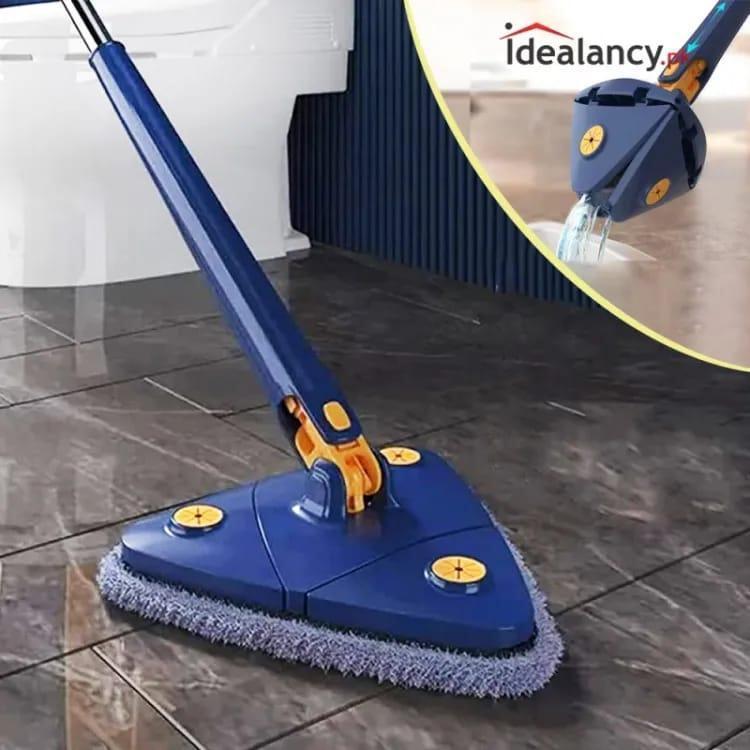 360° Rotatable Adjustable Triangle Cleaning Mop | Long Handle Wall & Ceiling Dust Cleaner