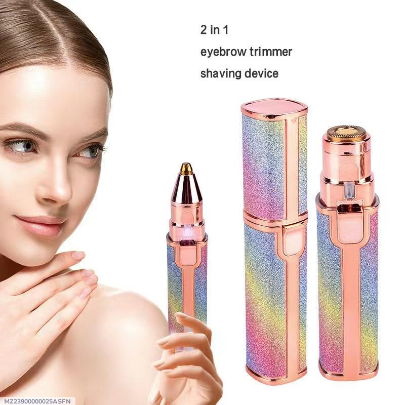 Rechargeable 2-in-1 Eyebrow Trimmer & Facial Shaver - Painless Hair Remover for Women - Original Quality