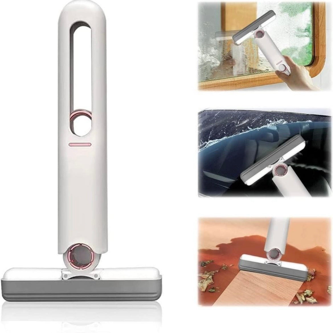 Portable Mini Squeeze Mop Hand Free Self Squeezing Small Mop for Kitchen, Glass, Car Windows & Desktops | Lightweight & Space-Saving 🧽✨