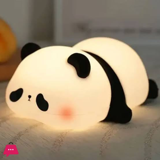 Panda Night Light, Silicone Lamp, Nursery Decor, Kids Sleep Light, Dimmable LED Lamp, Cute Room Decor, Rechargeable Night Light, Baby Shower Gift.
