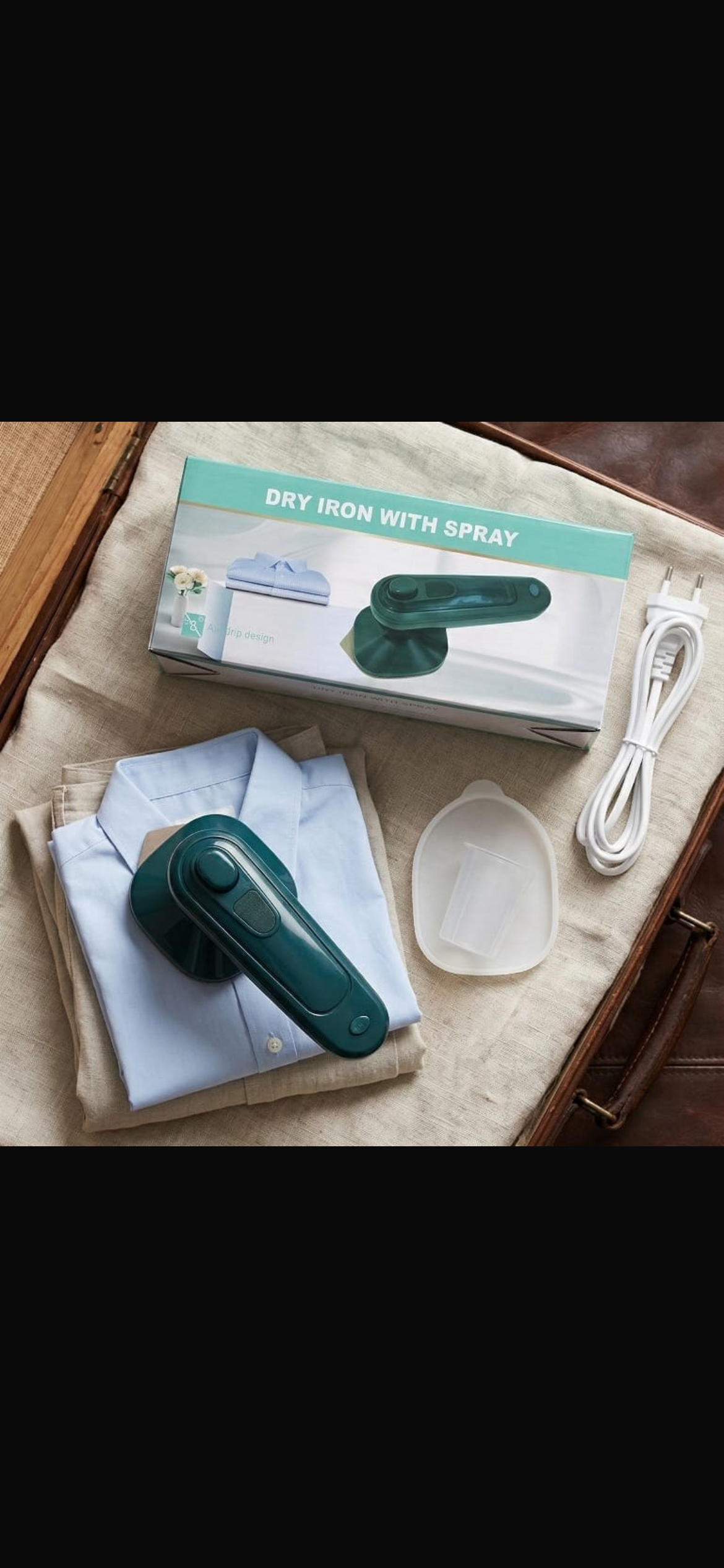 Portable Handheld Micro Steam Iron – Mini Electric Garment Steamer for Travel & Home | Titanium Soleplate, 360° Full Coverage & Wet/Dry Use ✈️👗