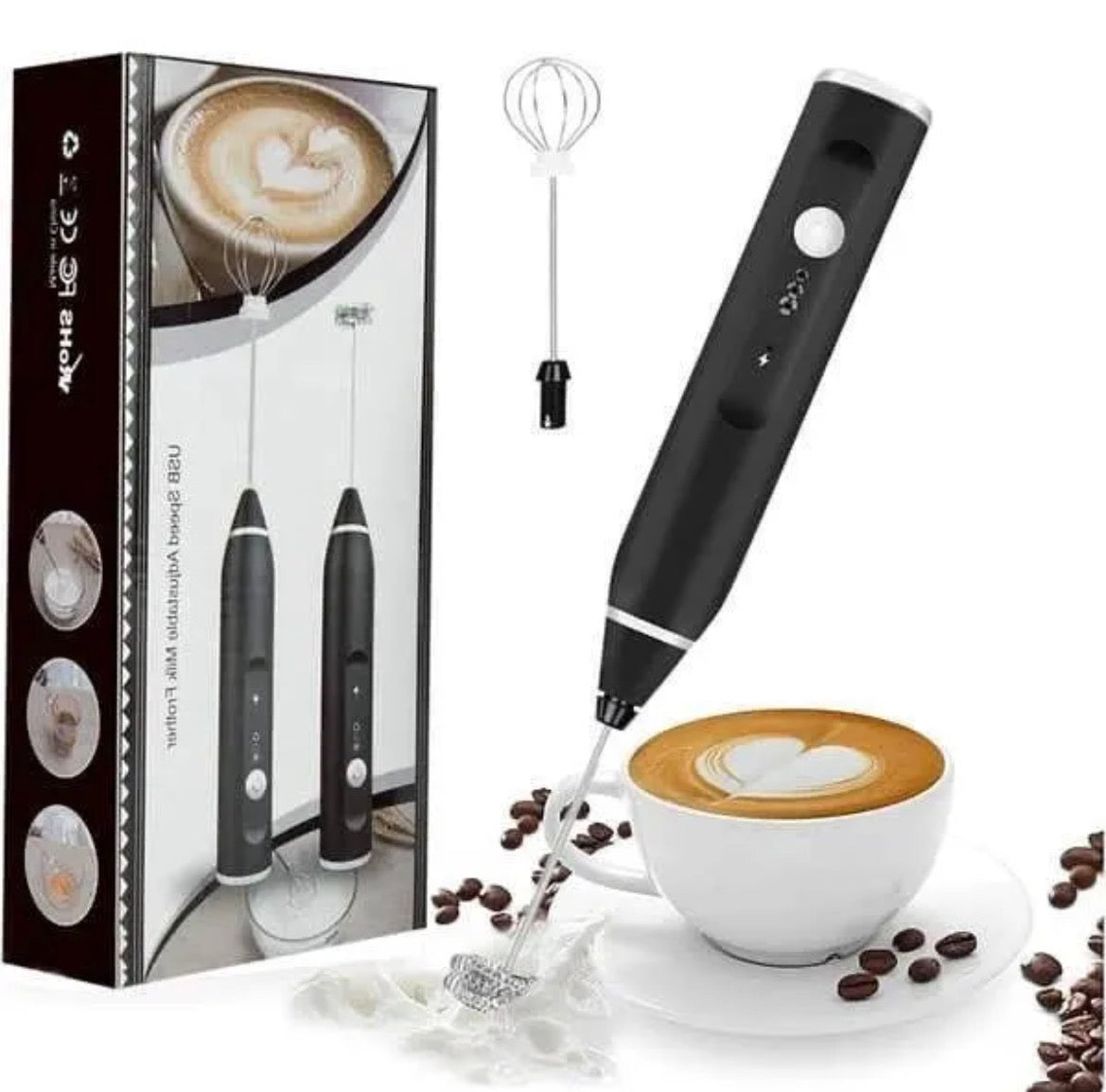 Powerful Electric Milk Frother & Coffee Beater – Handheld Foam Maker for Cappuccino, Latte & Hot Chocolate ☕✨