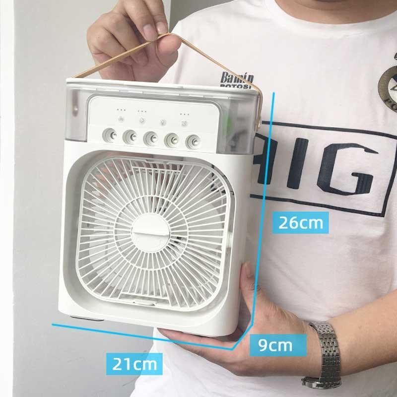 Portable 3-in-1 Mist Air Cooler Personal Desktop Cooling Fan with LED Mode Light & Humidifier | USB Powered Mini AC for Home & Office 🧊🔥