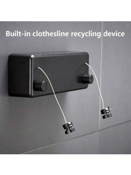 Premium Retractable Indoor Clothesline – Wall-Mounted Invisible Laundry Drying Rack | Space-Saving Heavy-Duty Stainless Steel String 🧥✨