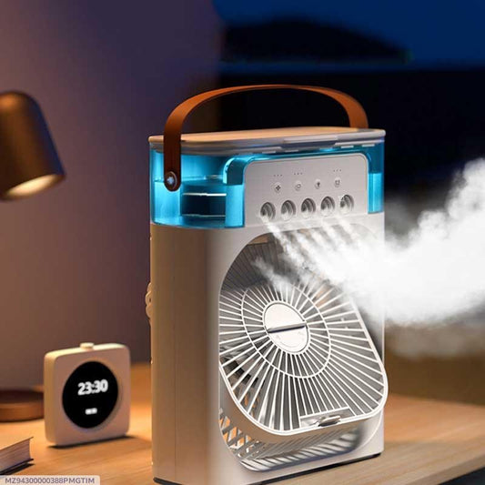 Portable 3-in-1 Mist Air Cooler Personal Desktop Cooling Fan with LED Mode Light & Humidifier | USB Powered Mini AC for Home & Office 🧊🔥