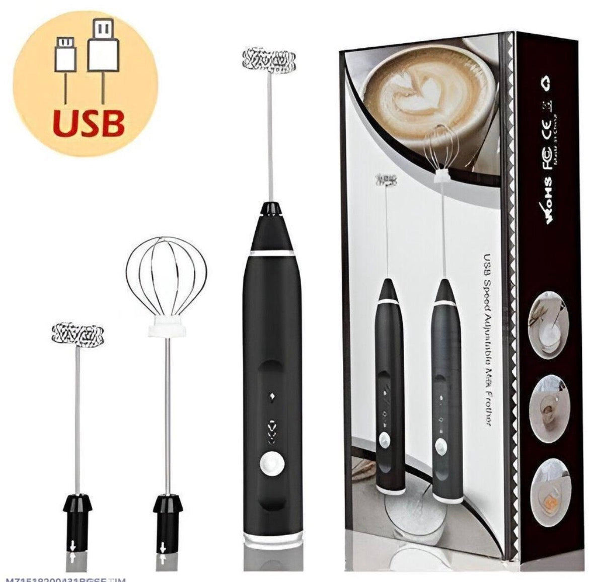 Powerful Electric Milk Frother & Coffee Beater – Handheld Foam Maker for Cappuccino, Latte & Hot Chocolate ☕✨