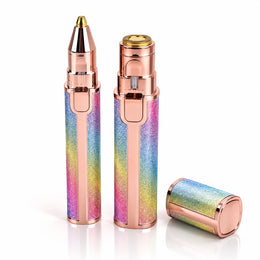 Rechargeable 2-in-1 Eyebrow Trimmer & Facial Shaver - Painless Hair Remover for Women - Original Quality