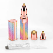 Rechargeable 2-in-1 Eyebrow Trimmer & Facial Shaver - Painless Hair Remover for Women - Original Quality