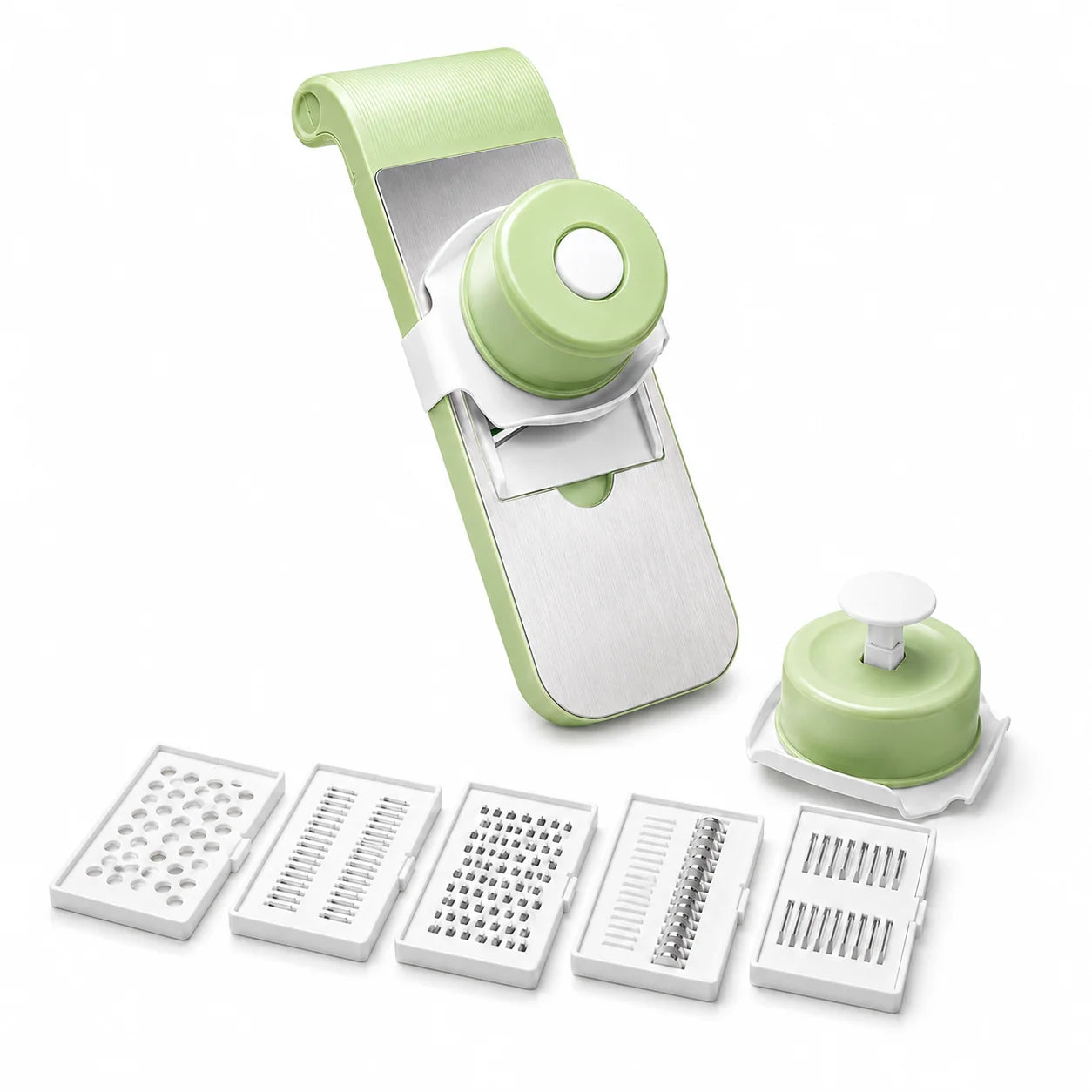5-In-1 Professional Manual Vegetable Slicer & Cutter – Multi-Functional Onion, Potato & Garlic Dicer with 5 Sharp Stainless Steel Blades