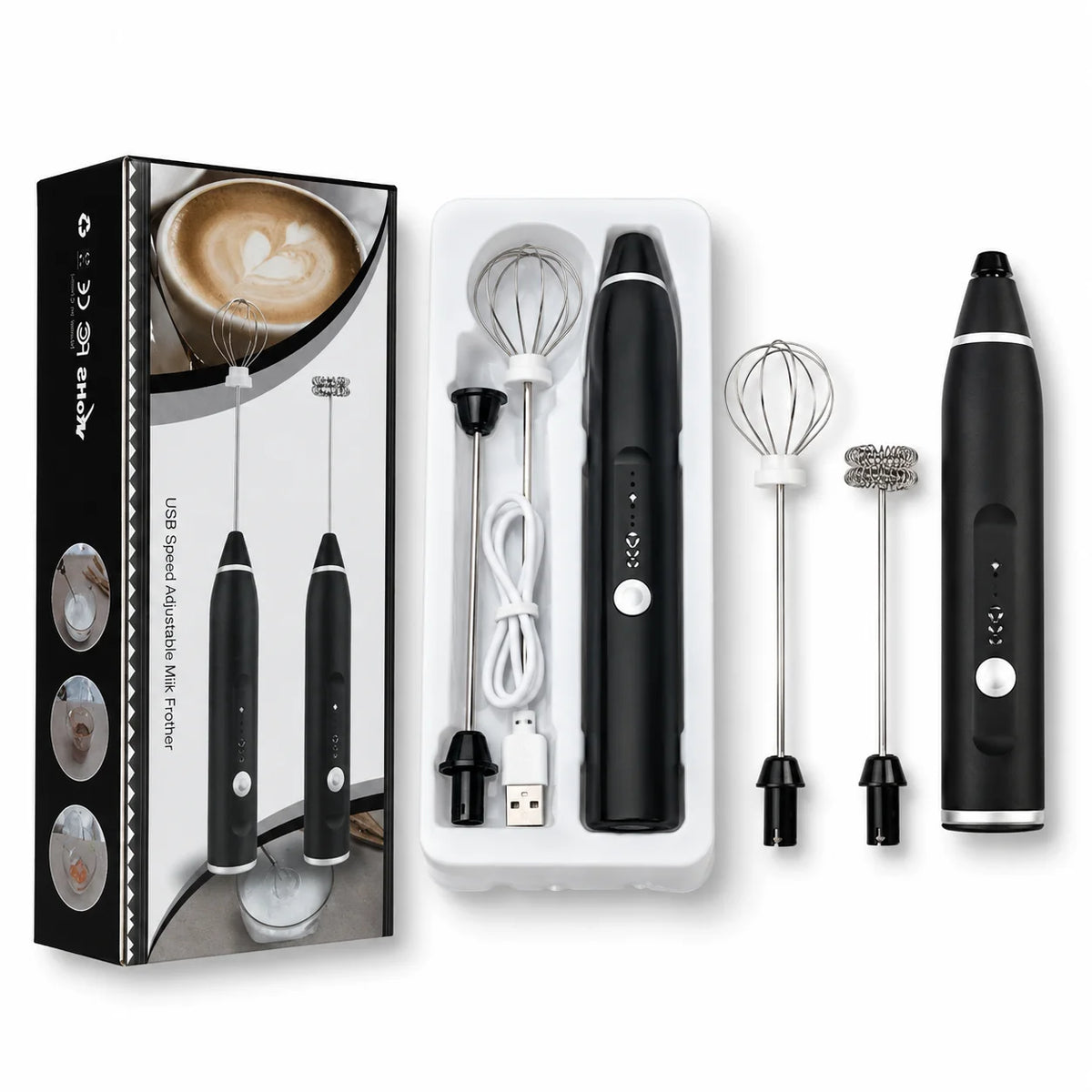 Powerful Electric Milk Frother & Coffee Beater – Handheld Foam Maker for Cappuccino, Latte & Hot Chocolate ☕✨