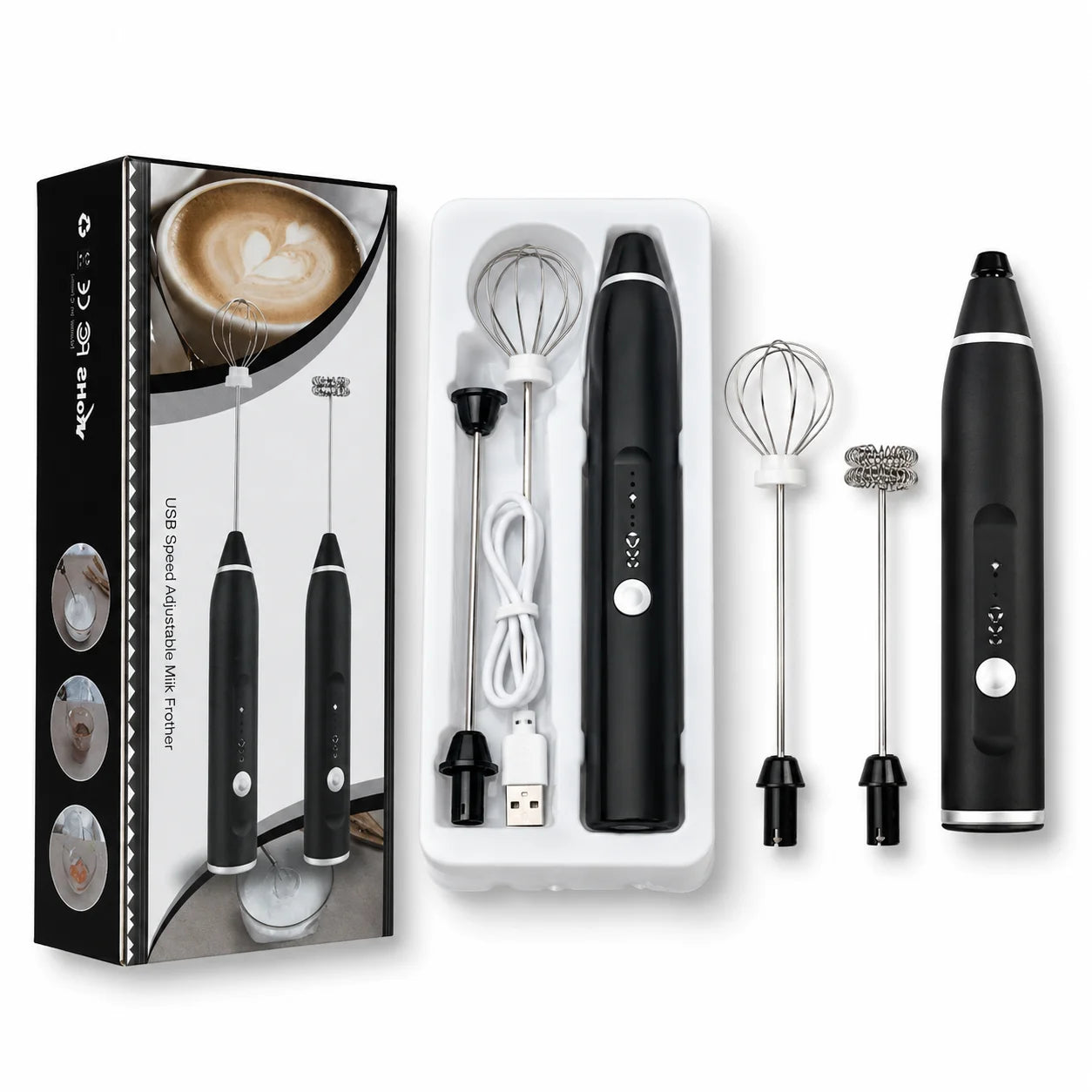 Powerful Electric Milk Frother & Coffee Beater – Handheld Foam Maker for Cappuccino, Latte & Hot Chocolate ☕✨