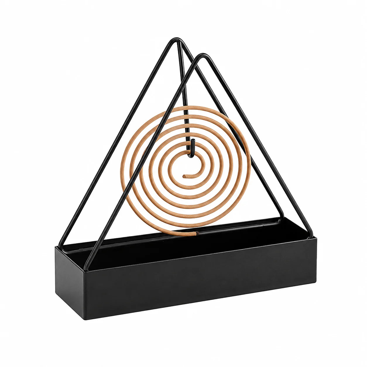 Premium Iron Mosquito Coil Stand & Ash Catcher – Modern Home Essentials