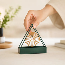 Premium Iron Mosquito Coil Stand & Ash Catcher – Modern Home Essentials