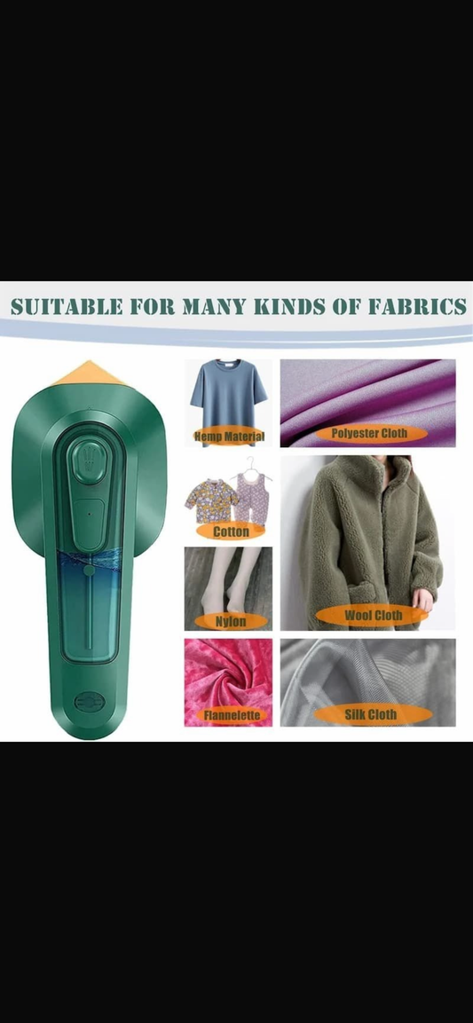 Portable Handheld Micro Steam Iron – Mini Electric Garment Steamer for Travel & Home | Titanium Soleplate, 360° Full Coverage & Wet/Dry Use ✈️👗