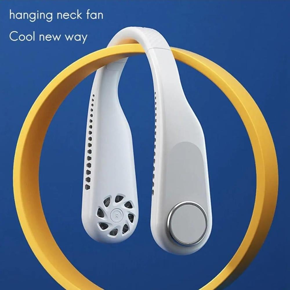 X5 Professional Leafless Hanging Neck Fan – 360° Cooling Portable Wearable Fan | Bladeless, USB Rechargeable & Ultra-Quiet for Sports, Travel & Outdoor