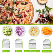 Medoline 5-in-1 Professional Safe Vegetable Slicer & Mandoline Chopper – Adjustable Thickness for Salads, Fries & Veggies | Safe-Slice Technology 🥕🍟