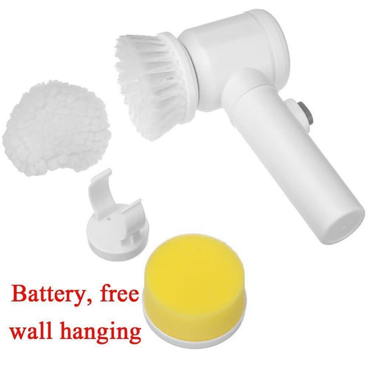 5-in-1 Handheld Electric Spin Scrubber – Multi-Functional Waterproof Cleaning Brush for Kitchen, Bathroom & Tiles | USB Rechargeable & Cordless ⚡🚿