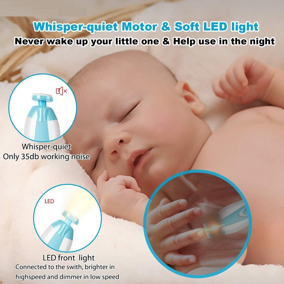 6-in-1 Baby Electric Nail Trimmer | Safe & Silent Grooming Kit 👶