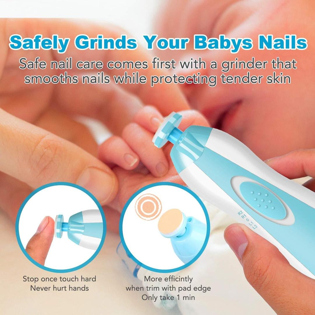 6-in-1 Baby Electric Nail Trimmer | Safe & Silent Grooming Kit 👶