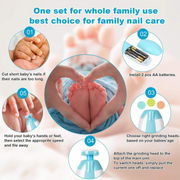 6-in-1 Baby Electric Nail Trimmer | Safe & Silent Grooming Kit 👶
