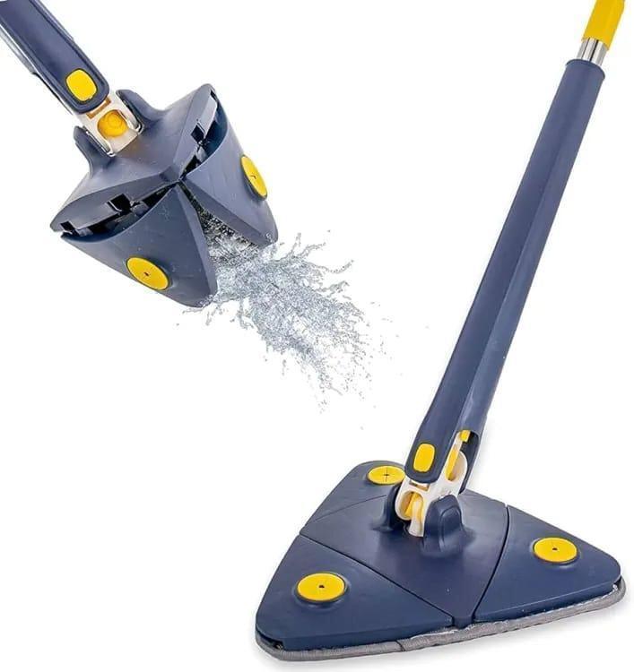 360° Rotatable Adjustable Triangle Cleaning Mop | Long Handle Wall & Ceiling Dust Cleaner