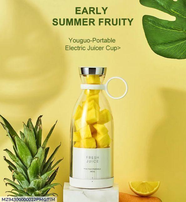 Portable Mini Electric Juicer Blender | USB Rechargeable Smoothie Maker Bottle