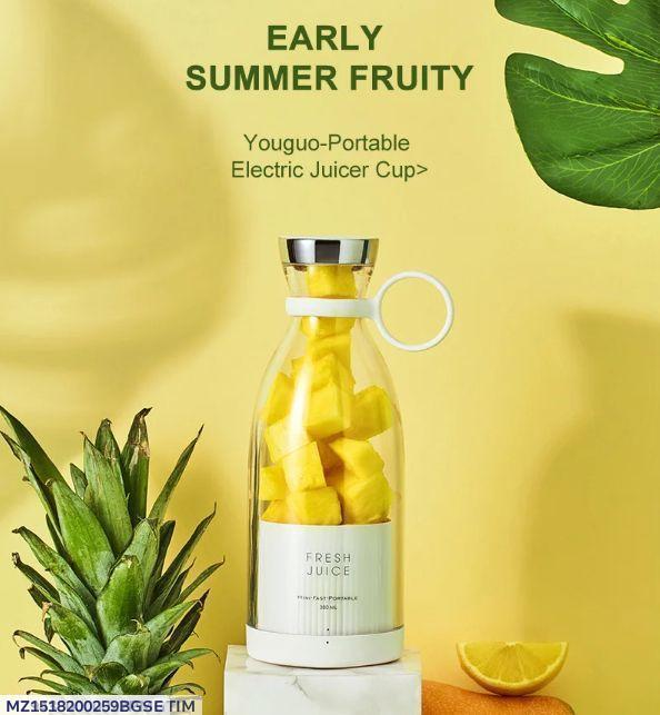 Portable Mini Electric Juicer Blender | USB Rechargeable Smoothie Maker Bottle