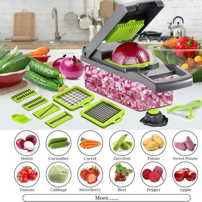 Premium Multicolor Vegetable Slicer & Dicer – Kitchen Essential for Style and Functionality