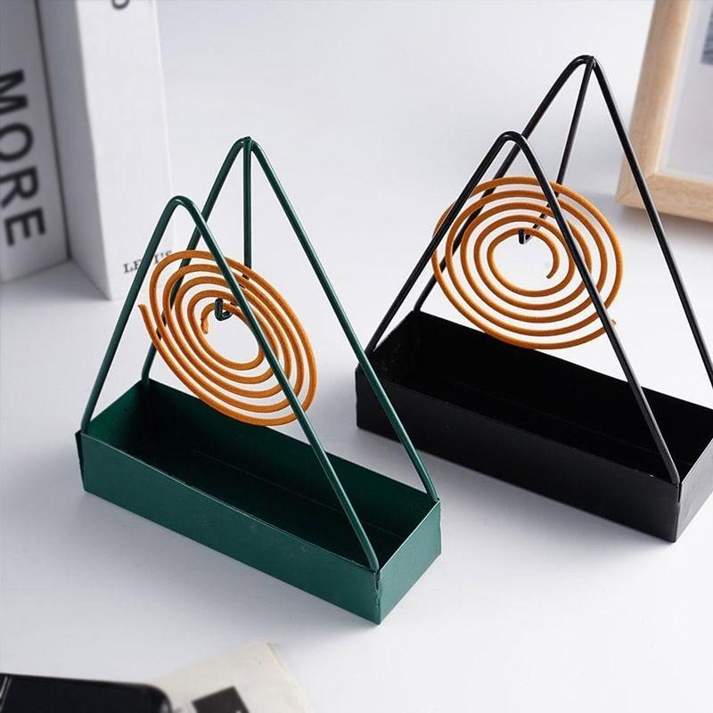 Premium Iron Mosquito Coil Stand & Ash Catcher – Modern Home Essentials