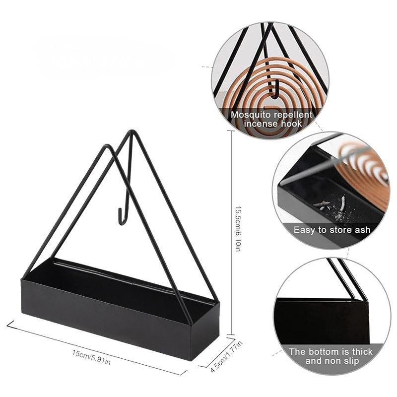 Premium Iron Mosquito Coil Stand & Ash Catcher – Modern Home Essentials