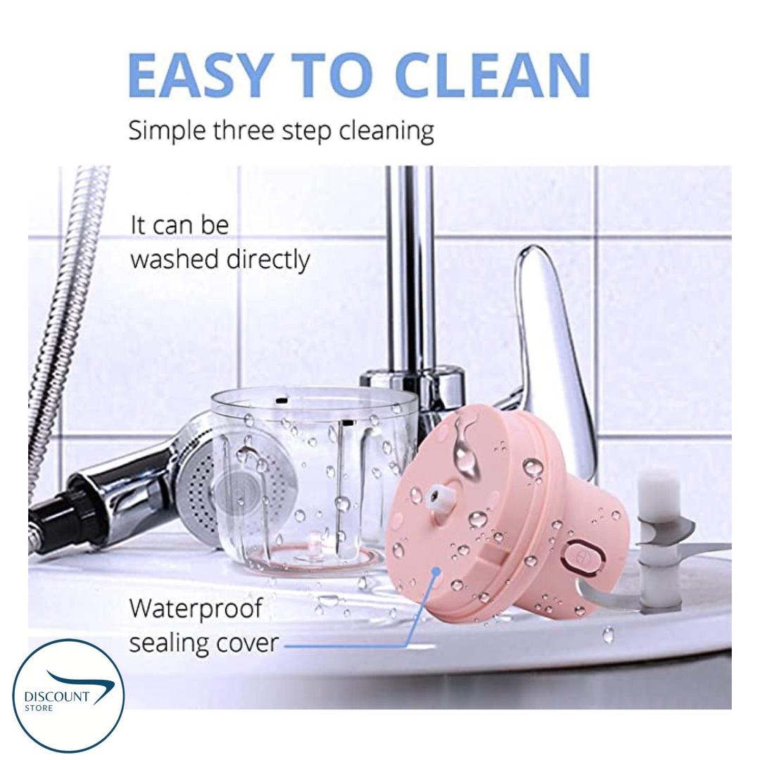 Mini Electric Food Chopper Wireless Garlic Masher for Kitchen