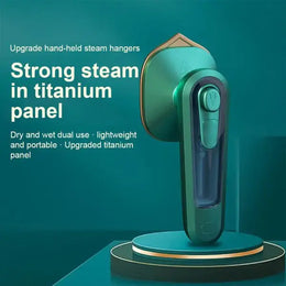 Portable Handheld Micro Steam Iron – Mini Electric Garment Steamer for Travel & Home | Titanium Soleplate, 360° Full Coverage & Wet/Dry Use ✈️👗