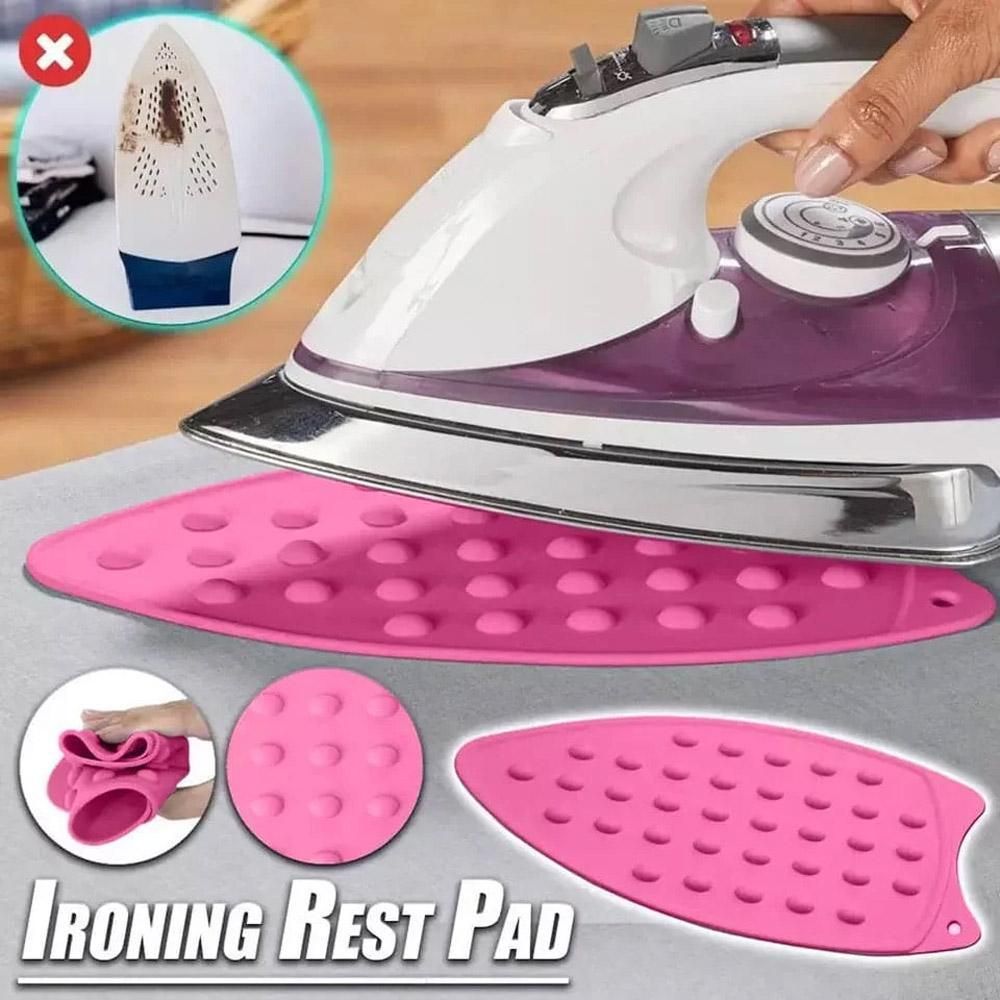 2-Piece Ironing Safety Set - 1 Mesh Cloth & 1 Silicon Iron Rest Pad - Best Price in Pakistan
