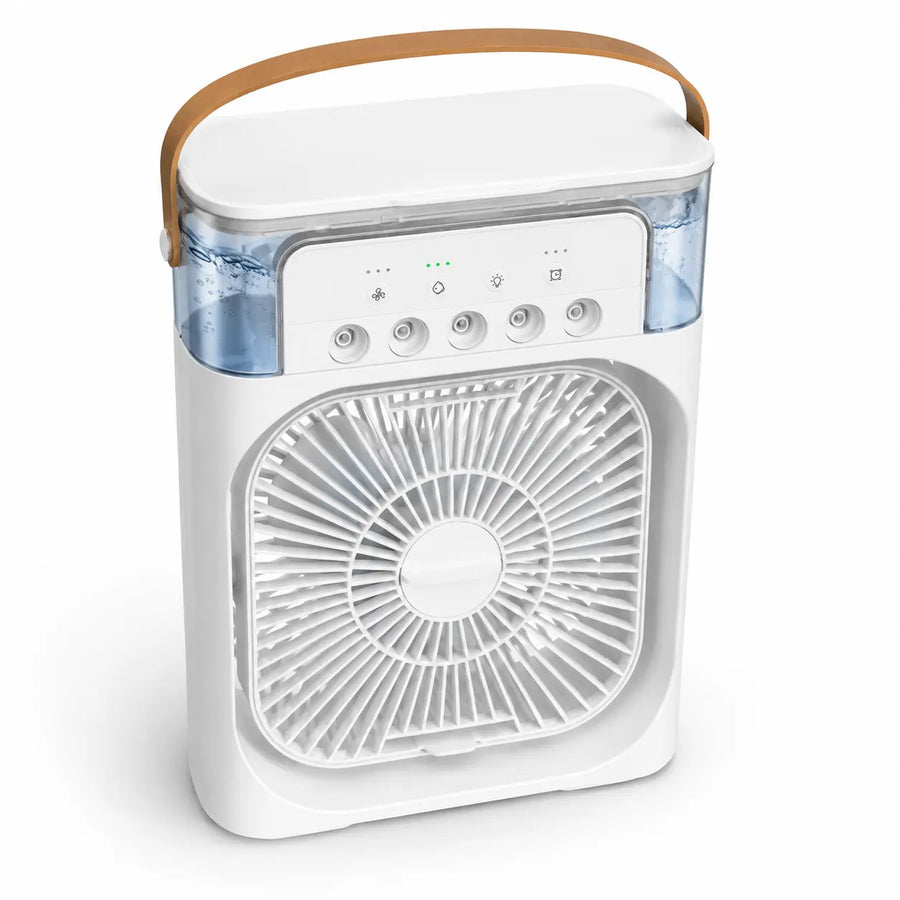 Portable 3-in-1 Mist Air Cooler Personal Desktop Cooling Fan with LED Mode Light & Humidifier | USB Powered Mini AC for Home & Office 🧊🔥