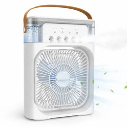 Portable 3-in-1 Mist Air Cooler Personal Desktop Cooling Fan with LED Mode Light & Humidifier | USB Powered Mini AC for Home & Office 🧊🔥